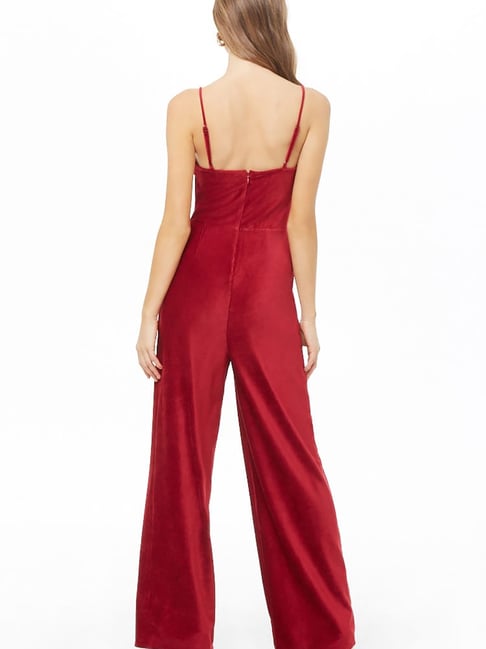 Forever 21 deals burgundy jumpsuit