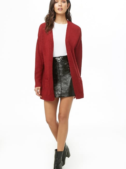 Forever 21 shop red cardigan