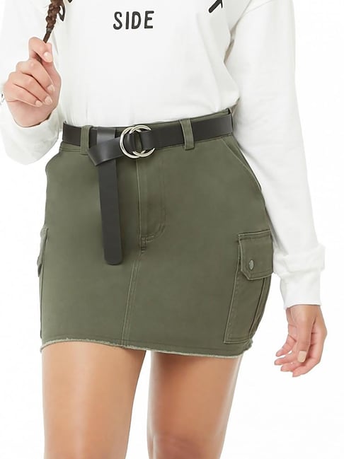 Forever 21 Olive Mini Skirt