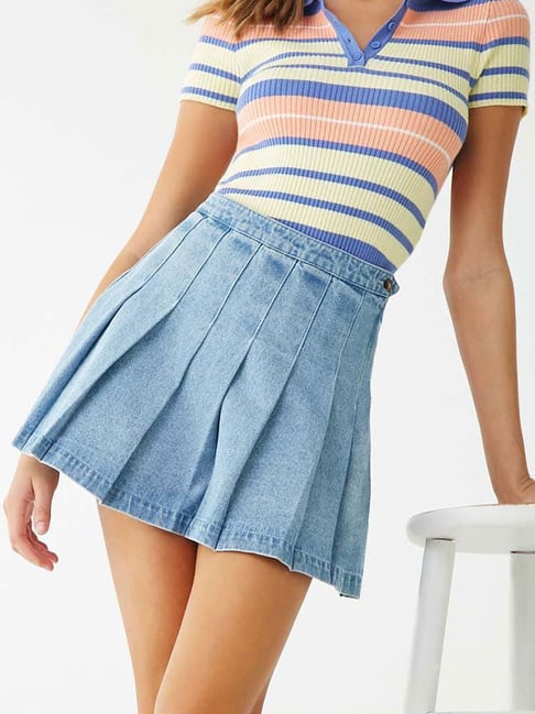 Forever 21 Light Blue Mini Skirt