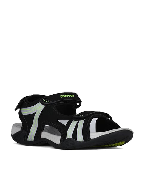 Bata Kevin Black Floater Sandals 