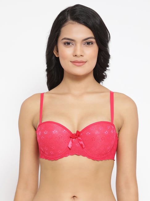 Clovia Pink Under Wired Padded Push-Up Bra Price in India, Full  Specifications & Offers