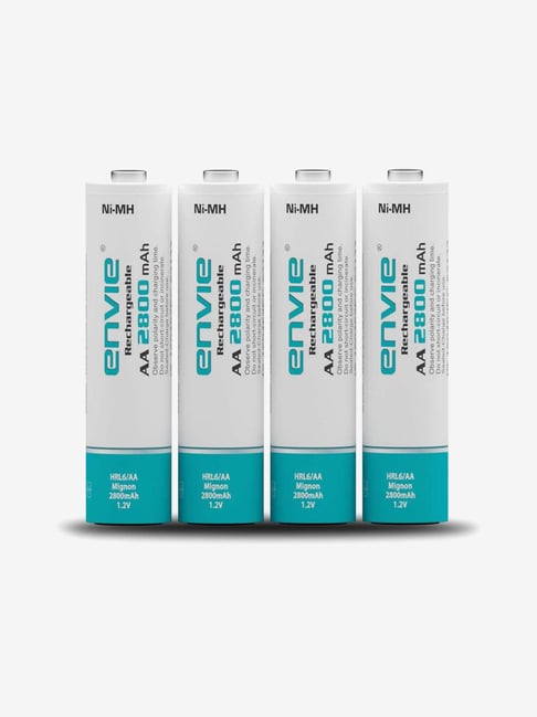 Envie AA2800 4PL AA Ni-Mh 2800mAh Rechargeable Battery - 4 Pieces (White)