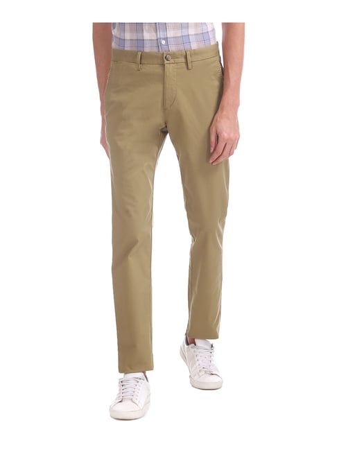 U S Polo Assn U.S. Polo Assn. Khaki Mid Rise Trousers