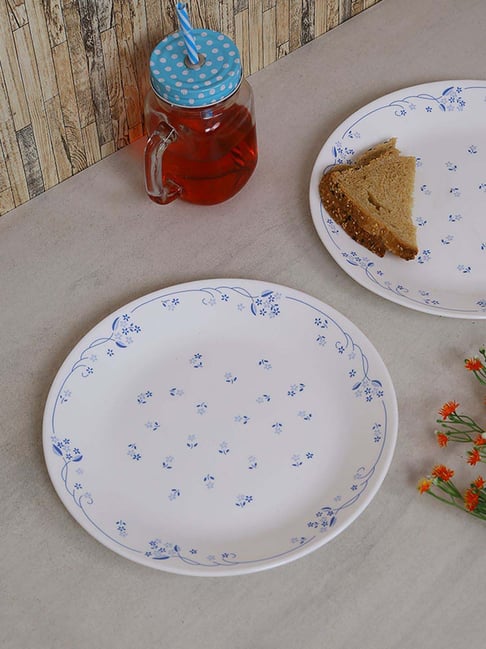Corelle Provincial Blue Vitrelle Glass 26 cm Dinner Plates Set of