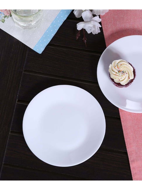 Corelle Winter Frost White Vitrelle Glass 26 cm Dinner Plates Set of