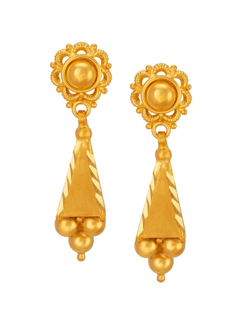 Tanishq earrings 22k on sale gold