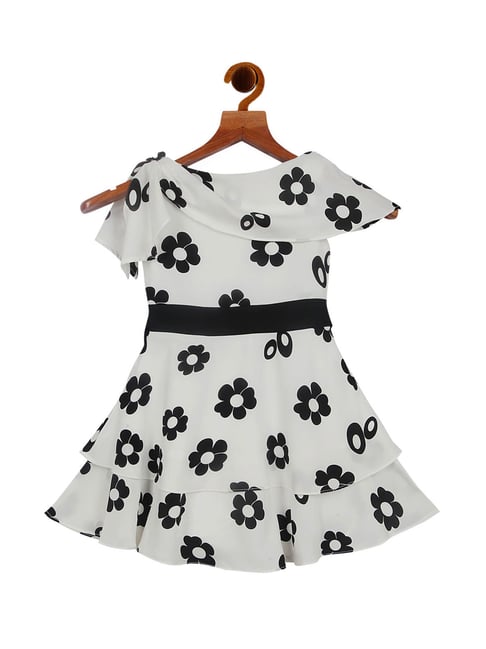 Tiny Girl Kids Off White Printed Dress