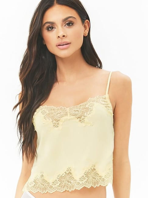 yellow lace camisole