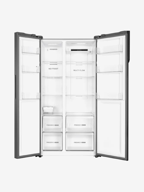 Buy Haier 570l Inverter 2020 Frost Free Side By Side Refrigerator Shiny Steel Hrf 622ss Online At Best Prices Tata Cliq
