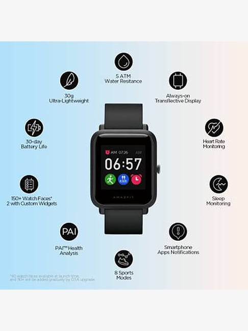 Amazfit bip s online black