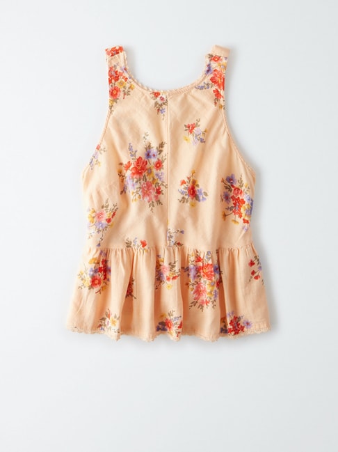 American Eagle Outfitters Orange Printed Top Price in India