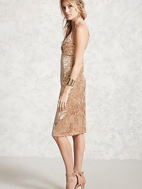 Forever 21 champagne dress best sale