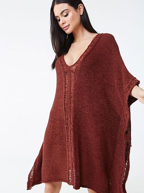 Buy Forever 21 Chestnut Regular Fit Swim Cover Up for Women Online Tata CLiQ