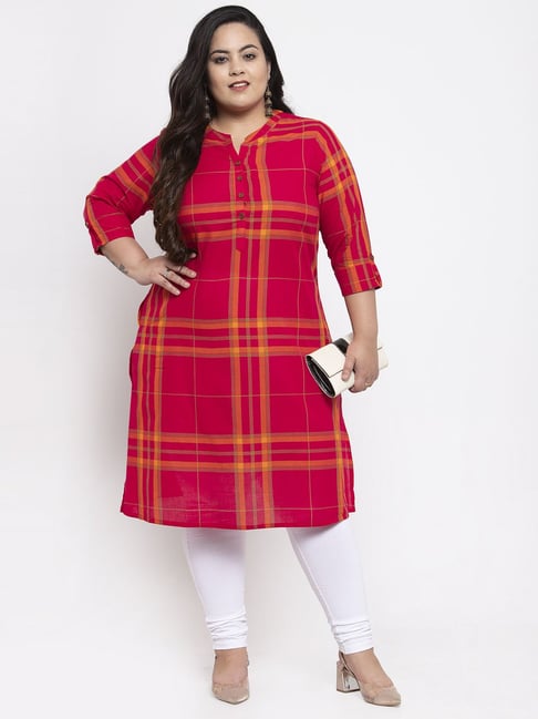 Share 179+ black and red check kurti