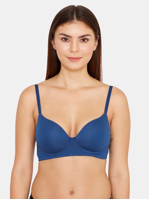 Zivame Navy Peony Non Wired Bra-picture-45