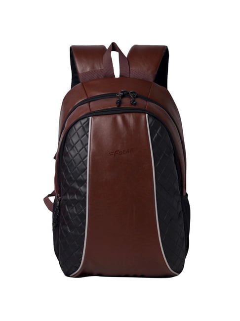 F Gear Carlton V2 27 Ltrs Brown & Black Medium Laptop Backpack