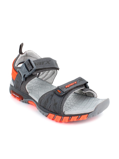 Buy Sparx Dark Grey Neon Orange Floater Sandals for Men at Best Price   Tata CLiQ