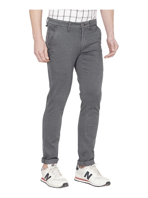 Oxemberg Dark Grey Color Formal Pants For Men