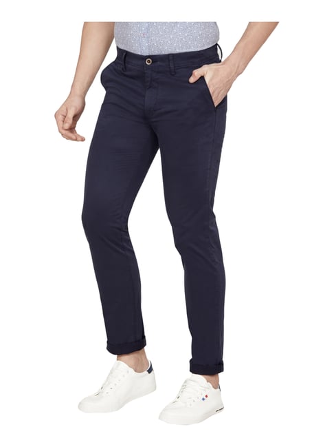 Buy Oxemberg Men Beige Slim Fit Solid Linen Regular Trousers - Trousers for  Men 4324002 | Myntra
