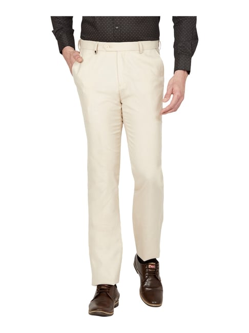 Buy Oxemberg Oxemberg Men Checked Slim Fit Formal Trousers at Redfynd