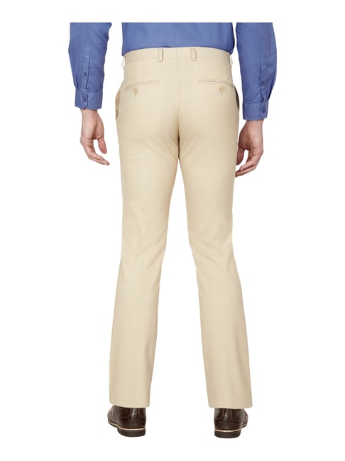 Buy Oxemberg Cotton Slim Fit Solid Casual Trouser for Men (Beige, 30)  (H4963B) at Amazon.in