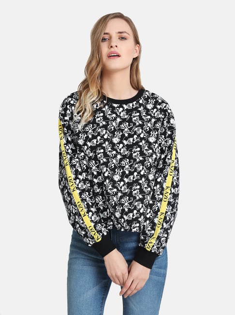 Kazo Black Minnie Mouse Print  Sweatshirt - Disney Collection