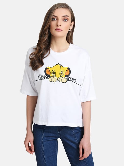 Kazo White Lion King  Printed T-Shirt - Disney Collection