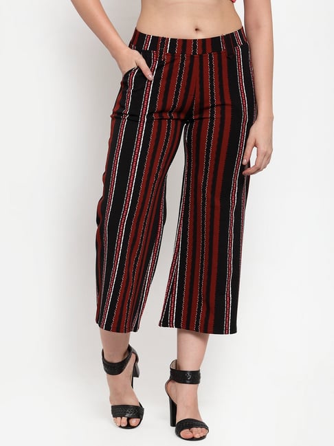 FabAlley Western Bottoms  Buy FabAlley Beige Striped Paperbag High Waist  Belted Trousers Set of 2 Online  Nykaa Fashion