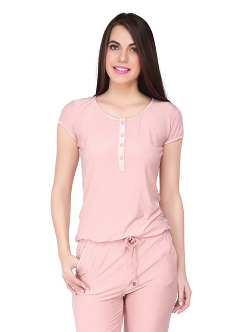 Dreamz by Pantaloons Pink Cotton Printed Top