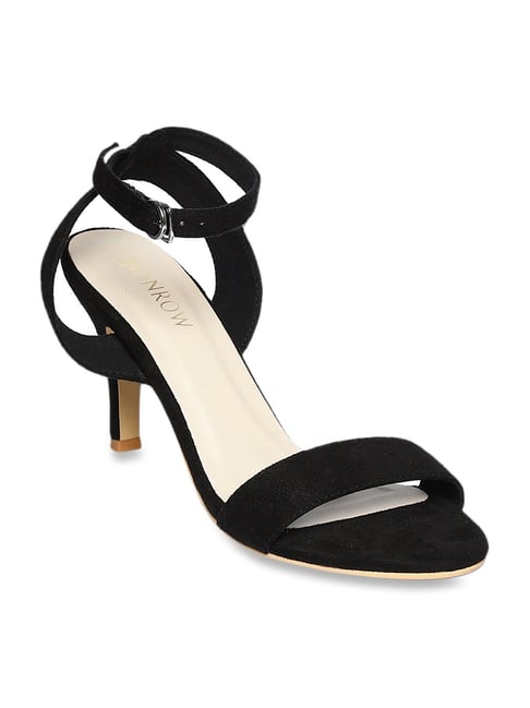 Black ankle strap discount sandals low heel