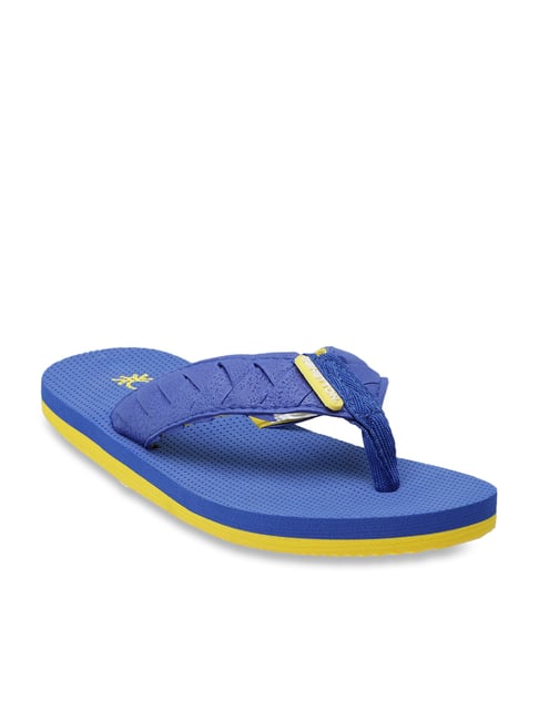 United Colors of Benetton Kids Blue & Yellow Flip Flops