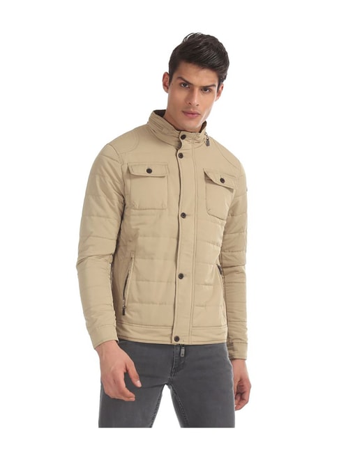 Buy Arrow Beige Quilted Jacket for Men Online @ Tata CLiQ