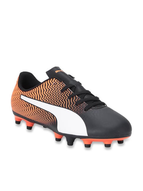 Puma Kids Rapido II FG Jr Orange & Black Football Shoes