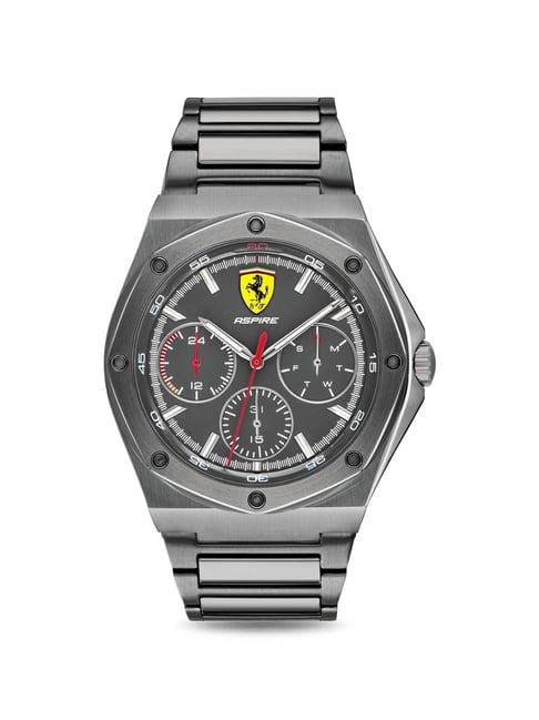 Buy FERRARI Mens 44 mm Aspire Blue Dial Silicone Chronograph Watch - 830793  | Shoppers Stop