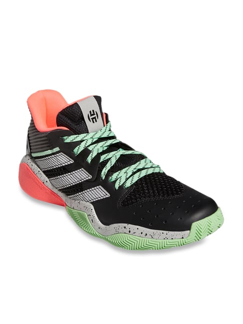 Adidas Men's Harden Stepback Black & Green Basketball Shoes