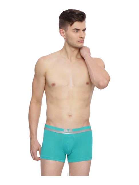 Van Heusen Teal Green Cotton Comfort Fit Trunks-picture-29