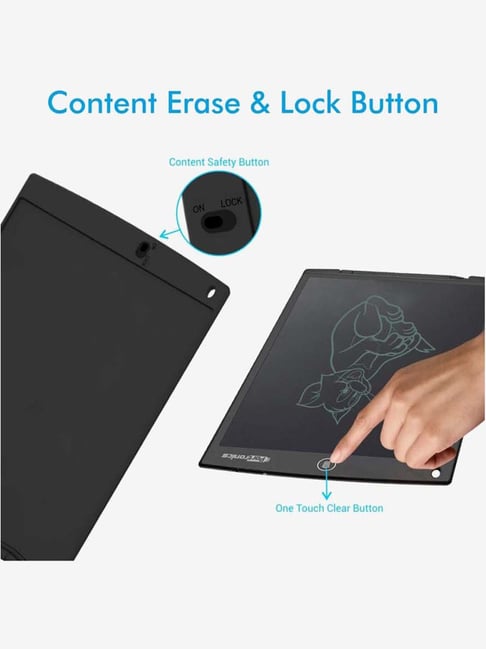 Buy Portronics Ruffpad 12D Re-Writable LCD Writing Pad (Black) Online ...
