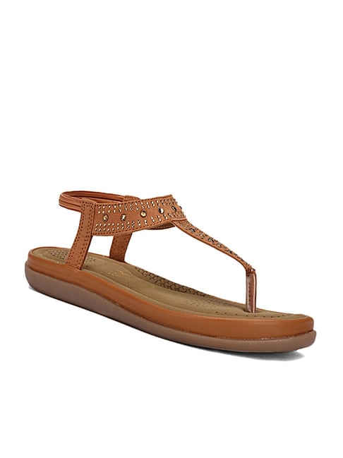 Buy Bata Diamonte Tan T-Strap Sandals for Women at Best Price