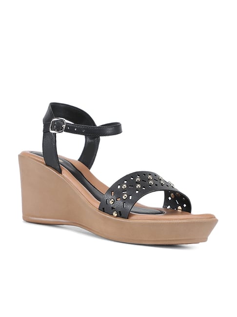 Daze Black Rope Wedge Sandal | Studio 12.20 – Studio 12·20