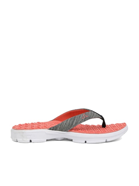 Buy Power by Bata Soft Grey Orange Flip Flops for Women at Best