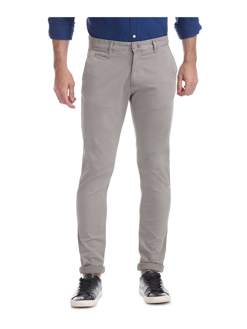 Buy Aeropostale Men Black Mid Rise Solid Casual Trousers - NNNOW.com
