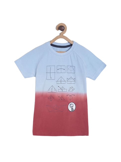 Tales & Stories Kids Blue & Red Printed T-Shirt