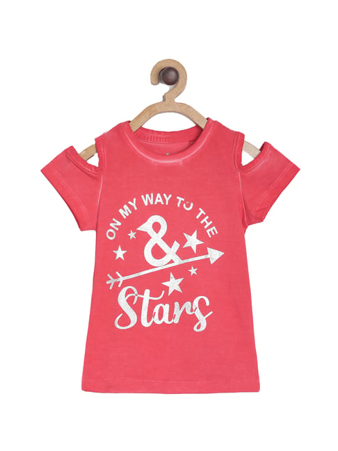 Tales & Stories Kids Pink Printed T-Shirt