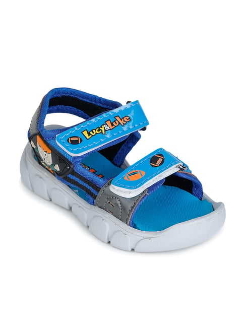 Barefoot kid's sandals - JANU - SKY BLUE