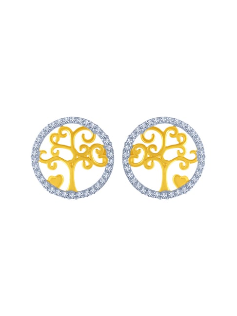 10K Gold White Enamel 0.01 Ct. Lab-Grown Diamond Minimal Stud Earrings –  SOPHOS