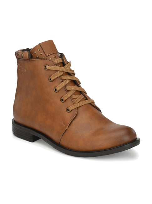 Delize Women's Tan Derby Boots