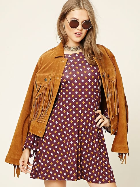 floral print skater dress forever 21 Forever 21 Floral Print Skater Dress - A knit skater