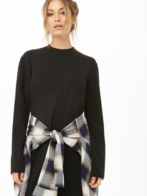 Buy Forever 21 Black Regular Fit Sweater Dress for Women Online @ Tata CLiQ