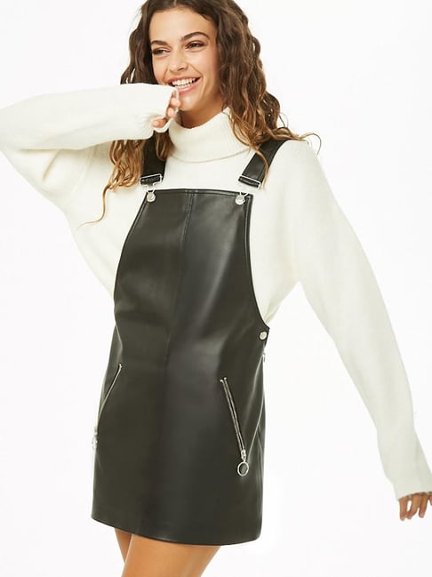 Pinafore Dress Black Overall Skirt Forever 21 Buy Forever 21 Black